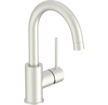 Waschtischarmatur mit hohem Auslauf und Einhebelmischer