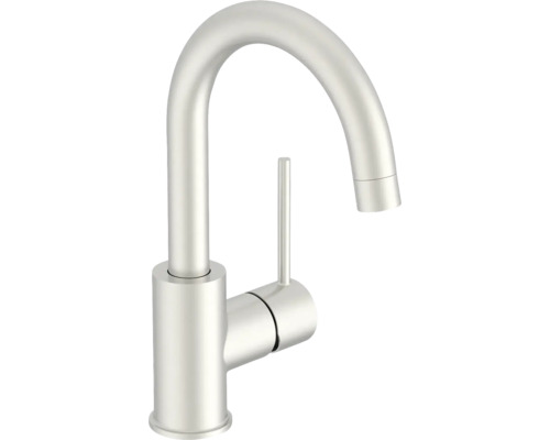 Waschtischarmatur mit hohem Auslauf und Einhebelmischer