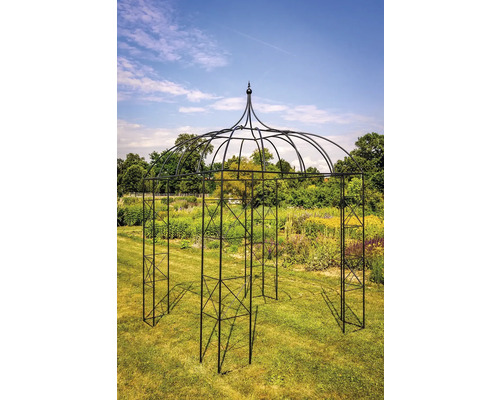 Pavillon de jardin en métal noir