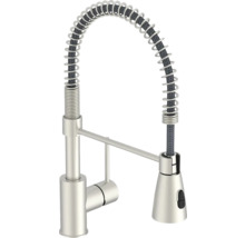 Robinet de cuisine avec col de ressort spiralé et bec