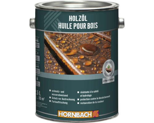 Huile pour bois en boîte métallique d''une contenance de 0,75 litre