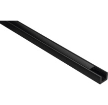 Baguette profilée en U noire en plastique