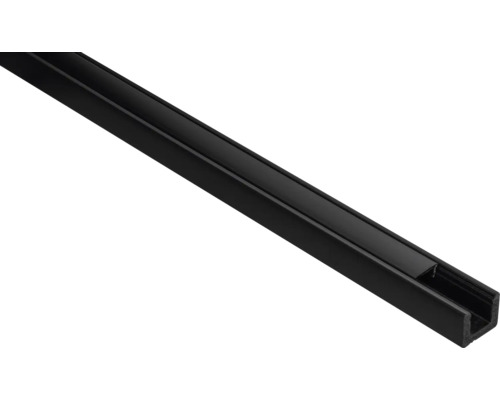 Baguette profilée en U noire en plastique