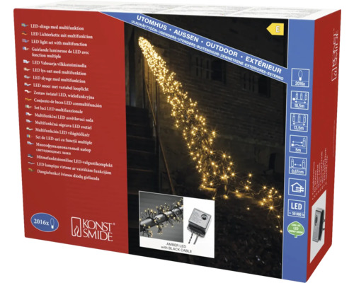 Guirlande lumineuse micro LED buissons avec 8 fonctions 2016 LED couleur d'éclairage ambre Emballage d''une guirlande lumineuse LED multifonction pour l''extérieur.