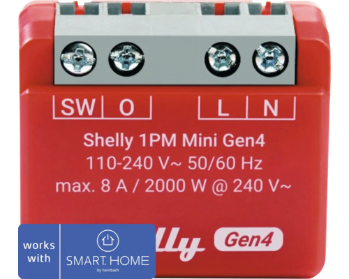 Shelly 1PM Mini Gen4 Leistungsmessgerät zur intelligenten Steuerung