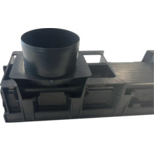 Aufsatzkasten für Entwässerungsrinnen mit Rohranschluss