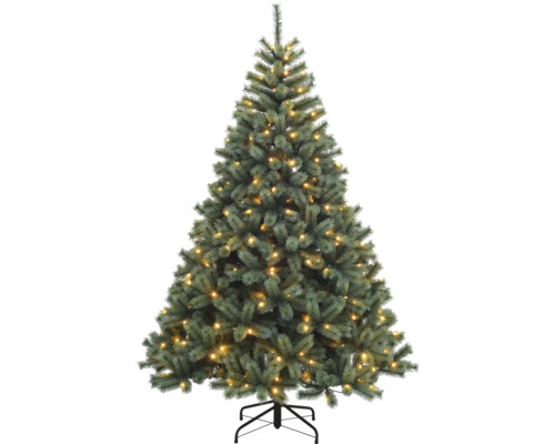 Sapin de Noël artificiel avec éclairage intégré sur un socle