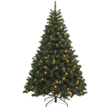 Sapin de Noël artificiel décoré sur support