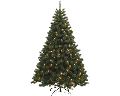 Sapin de Noël artificiel décoré sur support