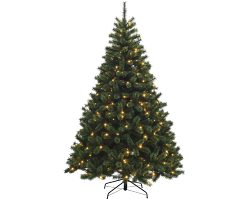Sapin de Noël artificiel avec éclairage sur un support