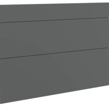 Trois façades de tiroir grises pour meubles de salle de bains