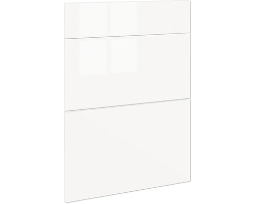 PICCANTE Smart Frontenset Unterschrank 50 cm 1 Schubkastenblende und 2 Auszugblenden weiss hochglanz foliert "AB" Küchenschrankfront