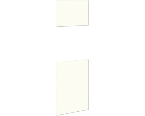 PICCANTE Smart Frontenset Hochschrank für Backofen und Kühlschrank 2 Drehtüren weiss Feinstruktur mit Dickkante "AS" Transparenter Hintergrund