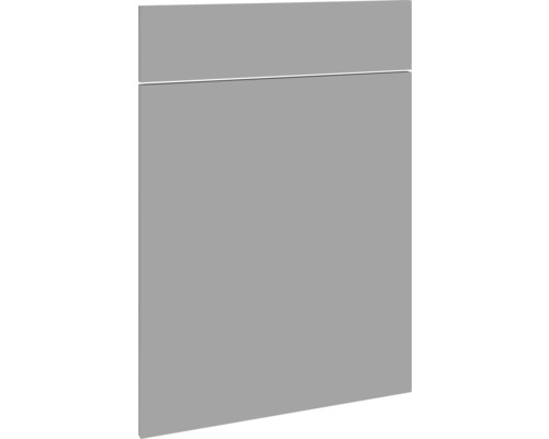 PICCANTE Smart Frontenset Unterschrank 50 cm 1 Drehtür und 1 Schubkastenblende basaltgrau matt mit Dickkante "Z" Graue Küchenfront
