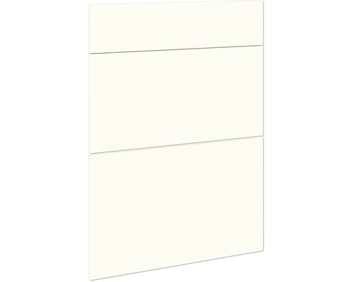 PICCANTE Smart Frontenset Unterschrank 50 cm 1 Schubkastenblende und 2 Auszugblenden weiss Feinstruktur mit Dickkante "AB" Schranktür