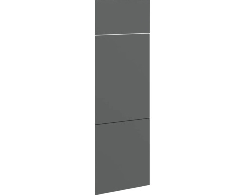 PICCANTE Smart Frontenset Hochschrank für Kühlschrank 1 Klappe und 2 Drehtüren anthrazit matt mit Dickkante "AP" Küchenschrankfront