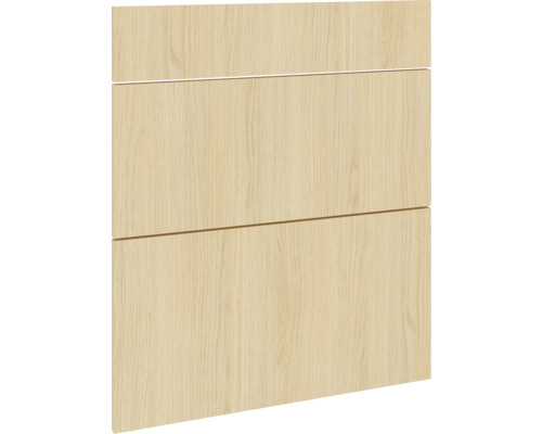 PICCANTE Smart Frontenset Unterschrank 60 cm 1 Schubkastenblende und 2 Auszugblenden Eiche hell Nachbildung mit Dickkante "AC" Holzfront für Küchenschrank