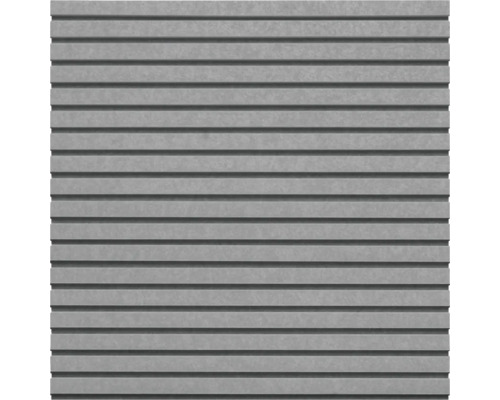 Élément de clôture en béton avec structure rainurée horizontale