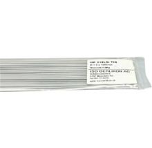 Emballage de baguettes de soudure TIG d''un diamètre de 1,6 mm et d''une longueur de 1000 mm.