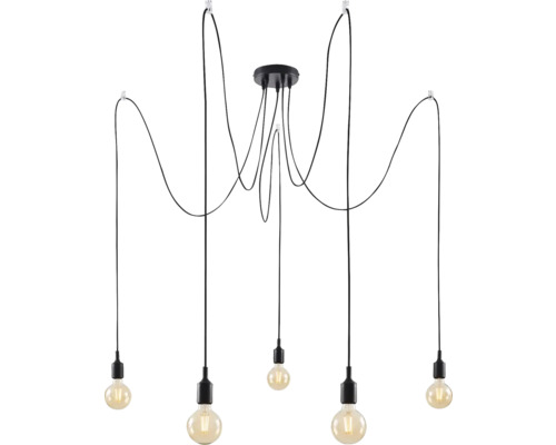 Mehrflammige Pendelleuchte mit fünf Lampen