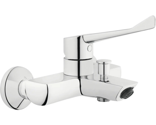 VitrA Waschtischarmatur SOLID S mit Einhebelmischer chrom glänzend A42585EXP Glänzende Duscharmatur zur Wandmontage