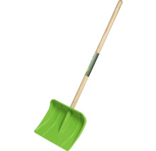 Pelle à neige verte avec manche en bois