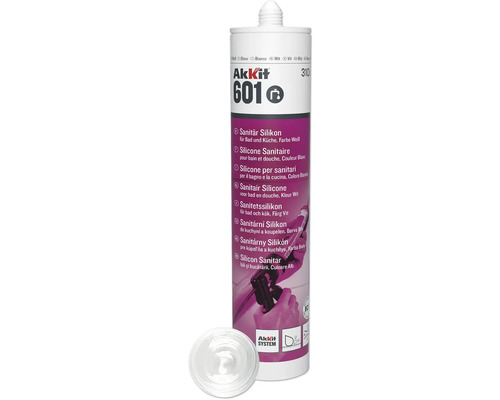 Akkit 601 Sanitär Silikon weiss 310 ml Akkit 601 Sanitär Silikon für Bad und Küche