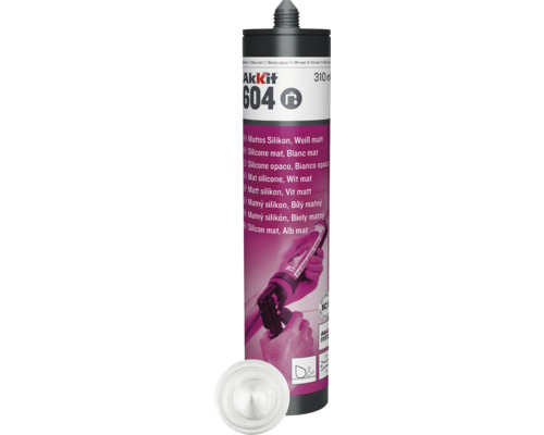 Akkit 604 weisses, mattes Silikon, 310 ml