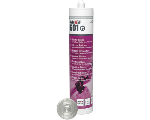 Silicone sanitaire Akkit 601 manhattan 310 ml Akkit 601 Silicone Sanitaire Couleur Manhattan pour bain et douche