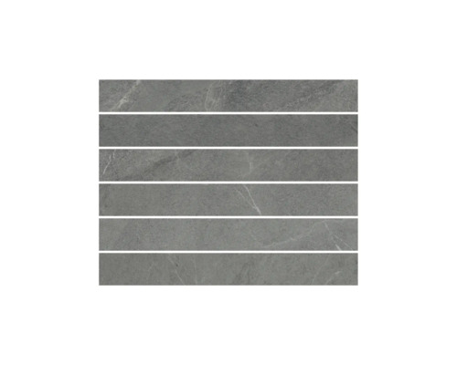 Carreaux en grès cérame gris de forme allongée