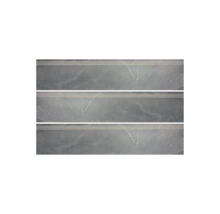 Trois carreaux de marches d''escalier gris avec structure en marbre