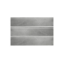 Trois carreaux d''escalier gris aspect marbre avec rainures