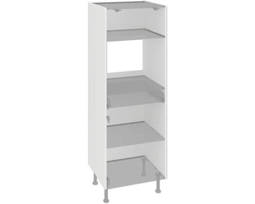 PICCANTE Smart Corps d'armoire midi pack latéral lxpxh 60 x 56,5 x 160 cm blanc démonté « N° 37 » Meuble bas de cuisine avec étagères