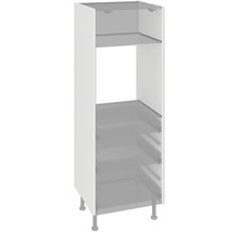 Armoire haute de cuisine sans porte avec étagères