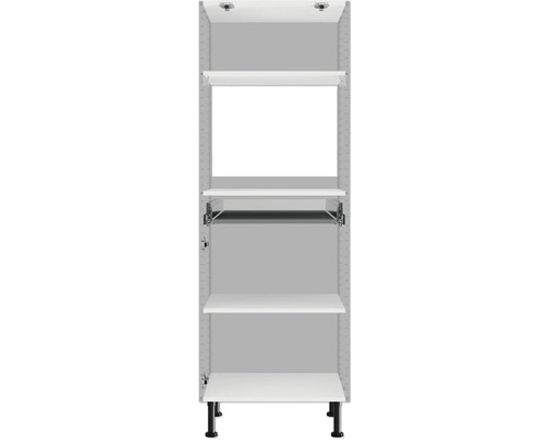Système d'étagères avec plusieurs tablettes et pieds réglables en hauteur