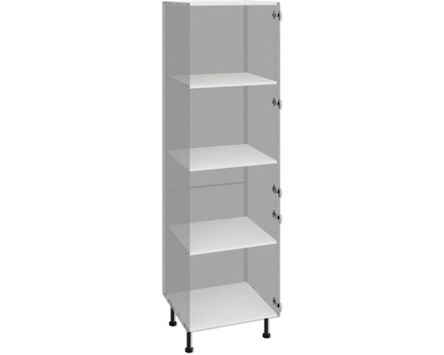 PICCANTE Smart Bodenpaket zu Hochschrank für 2 Drehtüren weiss zerlegt "Nr. 46" Küchenschrank mit Regalböden und verstellbaren Füssen
