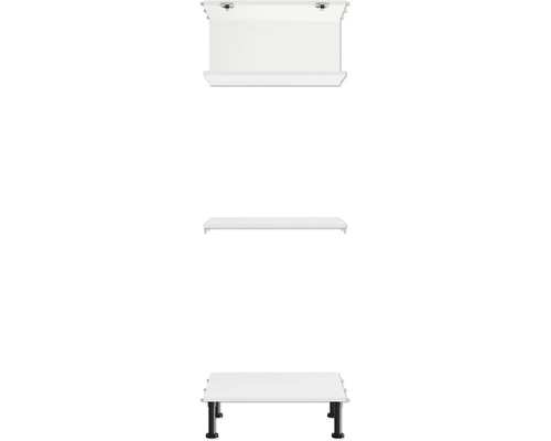 Ensemble de meubles de salle de bains comprenant un meuble sous-lavabo, un lavabo et une étagère
