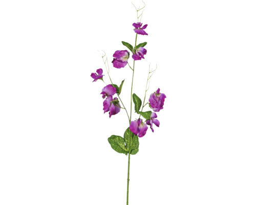 Fleur artificielle branche de vesce fibre synthétique H 62 cm rose Branche décorative de pois de senteur avec des fleurs mauves