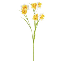 Fleur artificielle narcisse avec fleurs jaunes et blanches