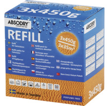 Absodry Recharge pour absorbeur d''humidité, 3 x 450 grammes