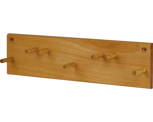 Porte-manteau en bois avec six crochets