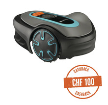 Robot tondeuse Gardena avec action de remise