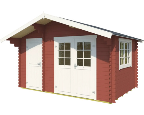 Abri de jardin en bois avec fenêtre et double porte