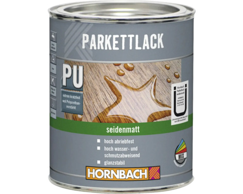 Vernis pour parquets mat satiné HORNBACH à faire mélanger dans le coloris souhaité Boîte de vernis à parquet satiné de Hornbach
