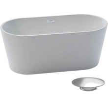 Baignoire îlot avec trop-plein et garniture de vidange