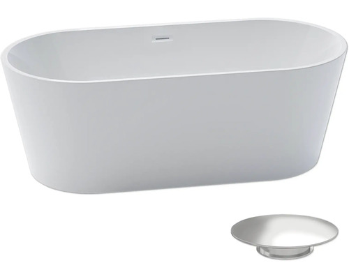 Baignoire îlot avec garniture d''écoulement