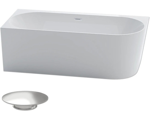 Baignoire îlot avec garniture de vidage