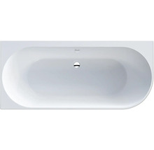 Baignoire de forme ovale avec trop-plein et évacuation