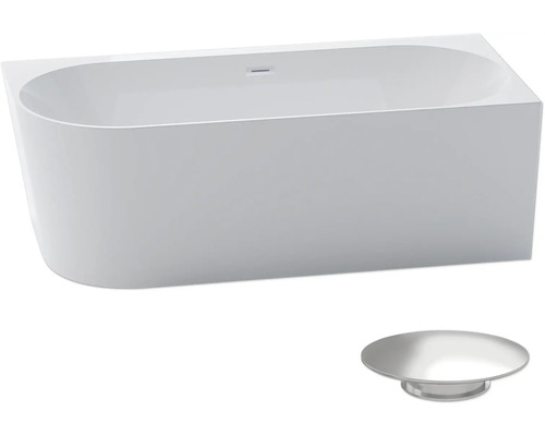 Baignoire rectangulaire avec garniture de vidange