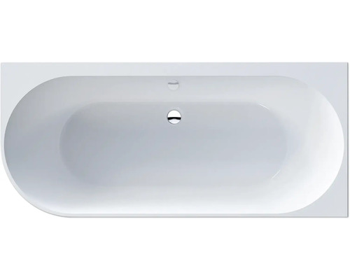 Baignoire îlot de forme ovale vue de dessus